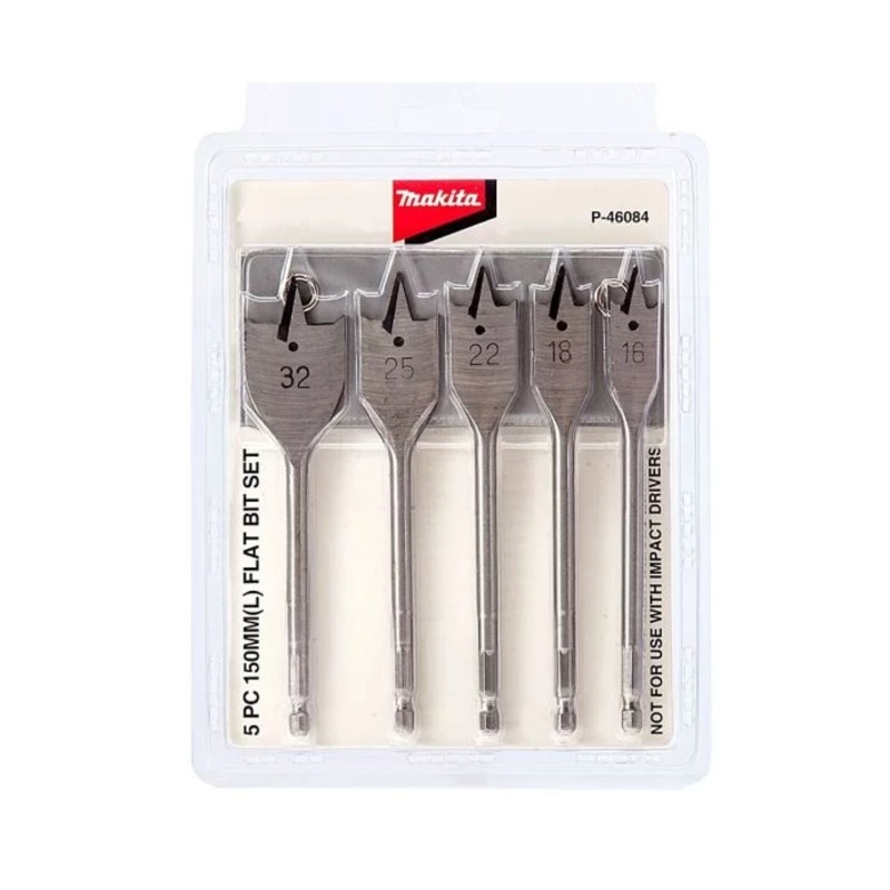 Makita P-46084 5 Piece Flat Bit Set