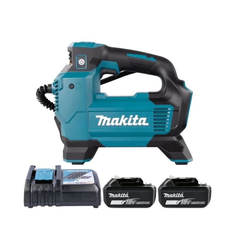 Makita Type Inflator DMP181Z 18V LXT Cordless 3-Speed 11.1Mbar, 22L/min With 2 x 5.0Ah Batteries & Charger