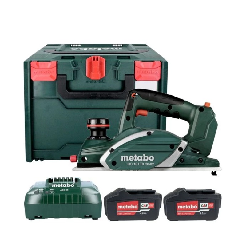 Metabo HO 18 LTX 20-82 18V Cordless 82mm Planer With 2 x 4.0Ah Batteries, Charger & MetaBOX