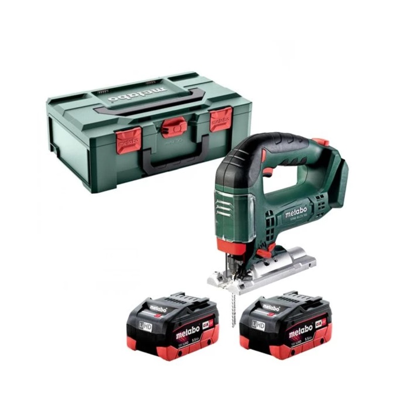 Metabo STAB 18 LTX 100 18V Cordless Bow Handle Jigsaw With 2 x 5.5Ah Batteries & metaBOX
