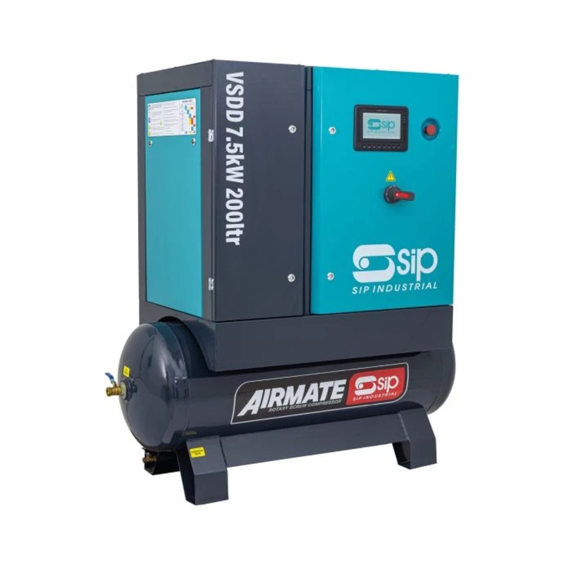 SIP VSDD 7.5kW 8bar 200ltr 400v Rotary Screw Compressor