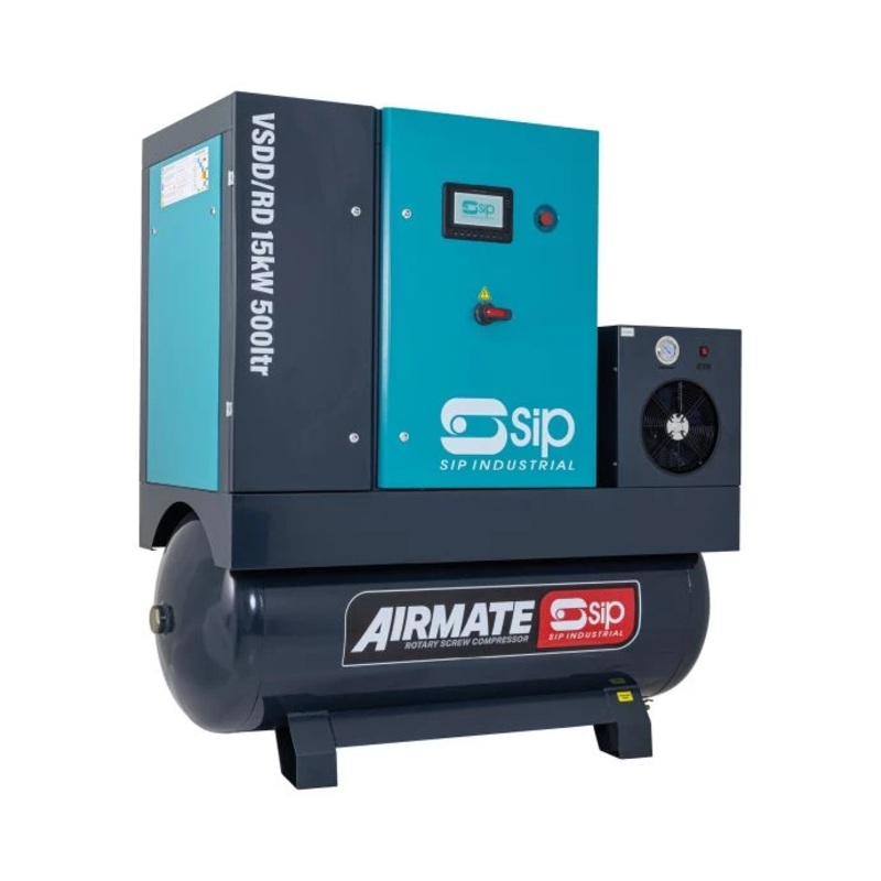 SIP VSDD/RD 15kW 8bar 500ltr 400v Rotary Screw Compressor with Dryer