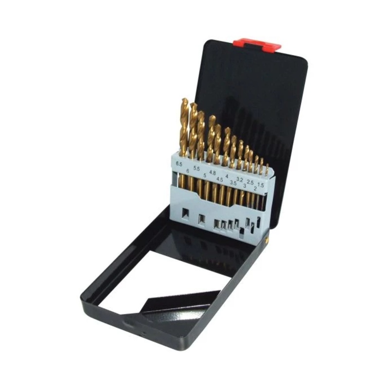 Am-Tech F1130 Tin Coated Hss Drill bit Set 13pcs