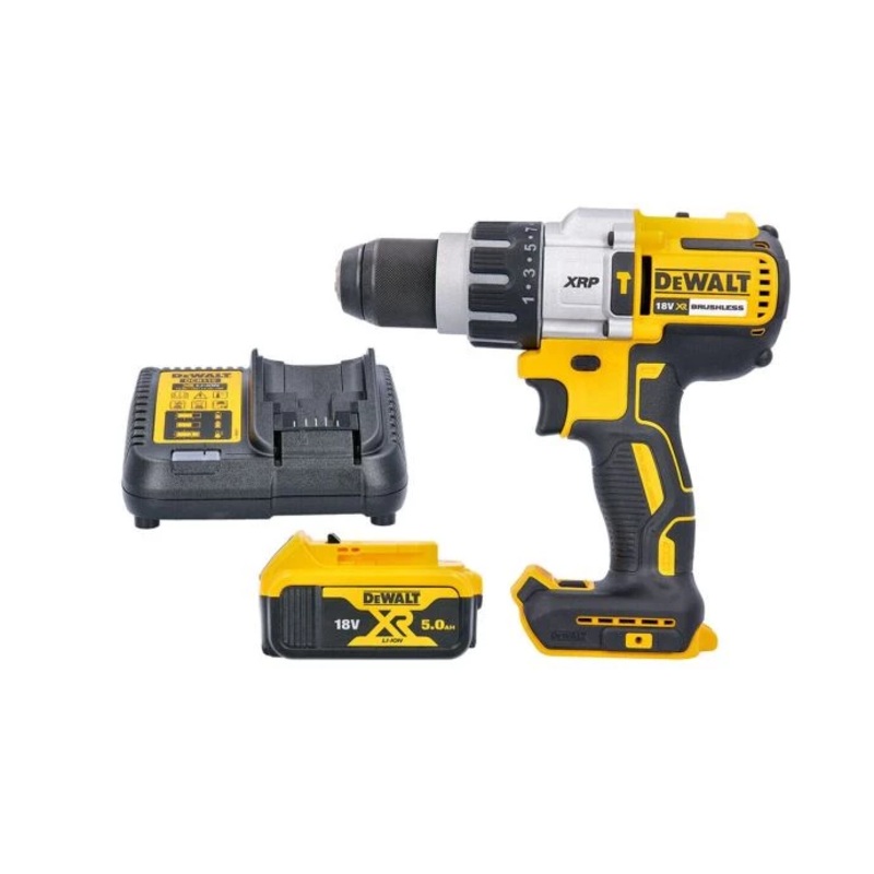 DeWalt DCD996N 18V Cordless XRP 3 Speed Brushless Hammer Combi Drill With 1 x 5Ah Battery & Charger