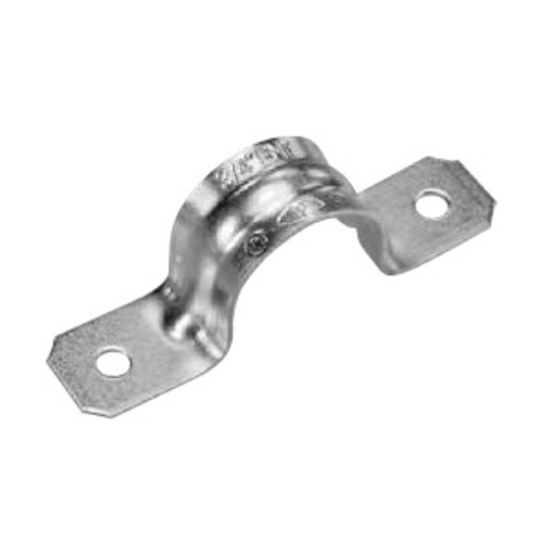 EMT Conduit Strap 4 Diameter 2 Hole Steel/Zinc By American Fittings CSER4002