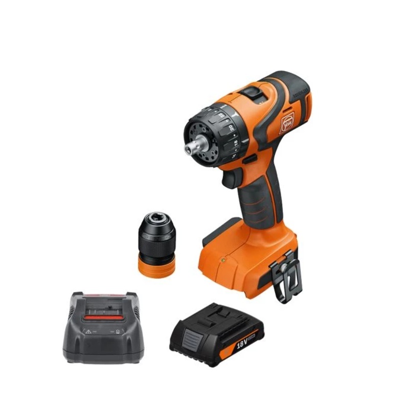 Fein ABS 18 Q AS 18V Cordless Brushless 2 Speed Drill/Driver With 1 x 2Ah Battery & Charger