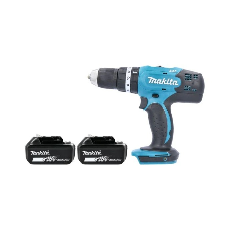 Makita DHP453Z 18V LXT Cordless 1/2″ 2-Speed Keyless chuck Max 42Nm Combi Drill  With 2 x 5Ah Batteries