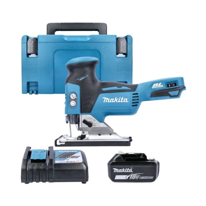 Makita Jigsaw DJV181Z 18V LXT Cordless Brushless Barrel Handle 26mm 390W With 1 x 6.0Ah Battery, Charger & Case