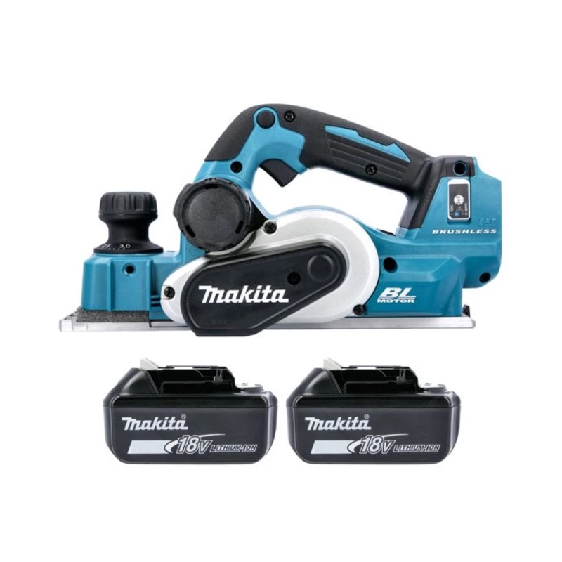 Makita Planer DKP181Z 18V LXT Cordless Brushless 82mm AWS With 2 x 4.0Ah Batteries