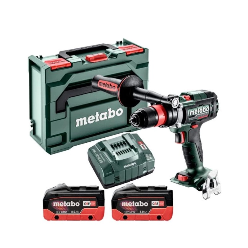 Metabo BS 18 LTX-3 BL Q I 18V Cordless Brushless Drill Driver With 2 x 8.0Ah Batteries, Charger & MetaBox