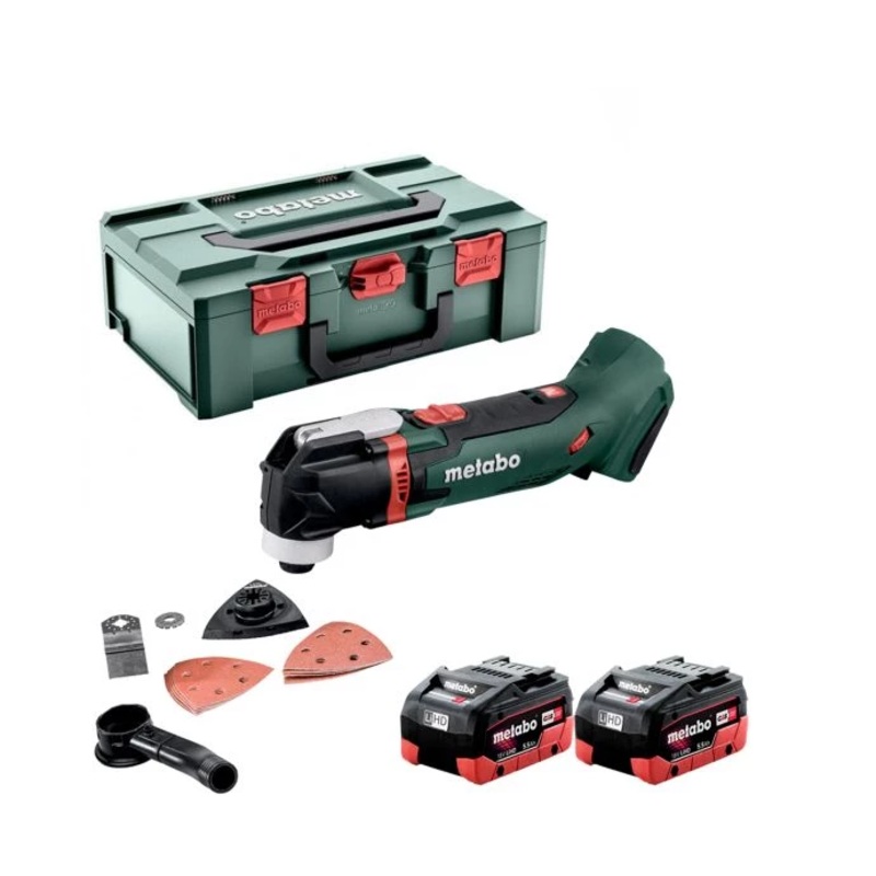 Metabo MT 18 LTX 18V Cordless Oscillating Multi Tool With 2 x 5.5Ah Batteries & Carry Case