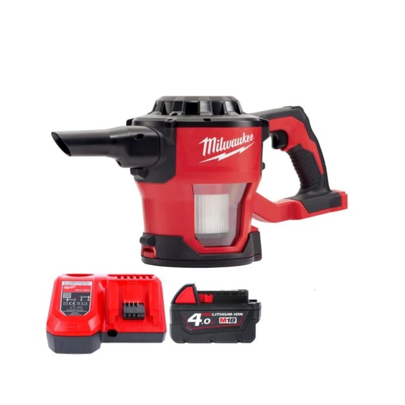 Milwaukee M18CV 18V M18 Cordless Compact Hand Vacuum With 1 x 4.0Ah Battery & Charger