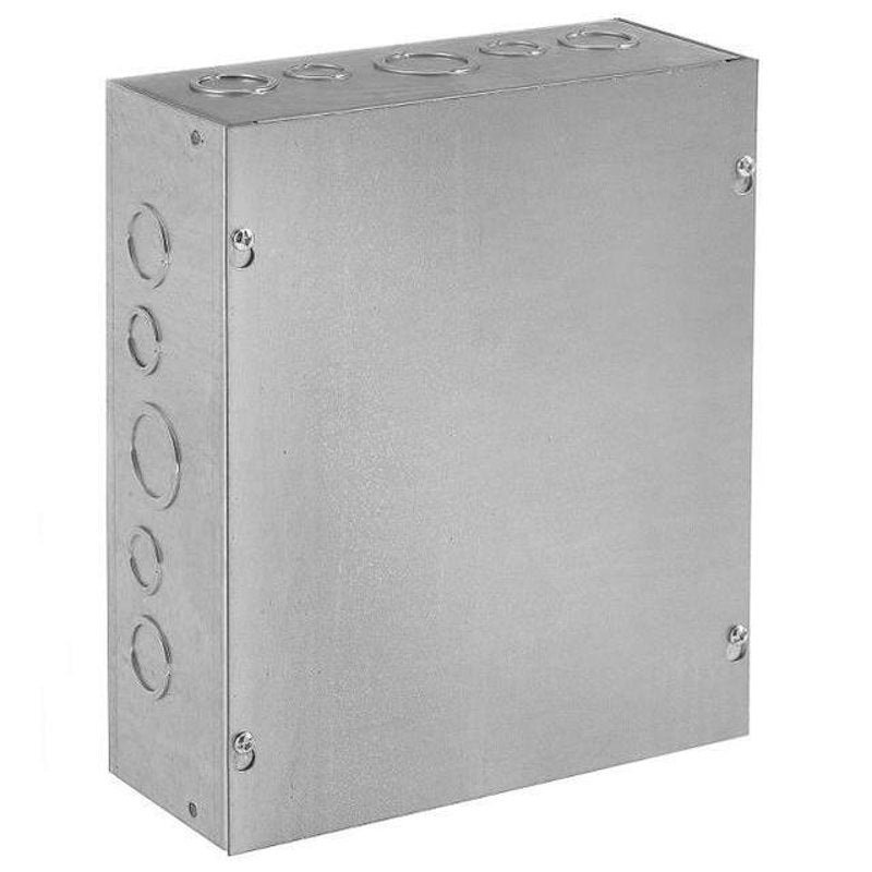 NEMA 1 Screw Cover Enclosure Powder Coated Steel with Knockouts 12 x 12 x 6 By nVent Hoffman ASE12X12X6