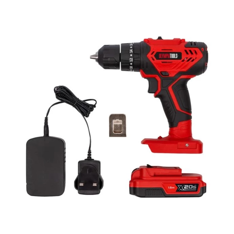 Olympia OLPX20SCD115 20V Cordless Combi Drill With 1 x 1.5Ah Battery & Charger