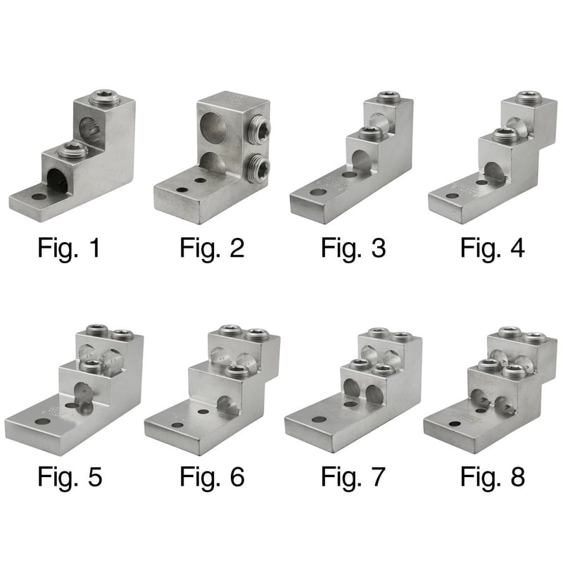1/0 AWG-750 MCM Aluminum Solderless Lug By Ilsco PB2-750-2N
