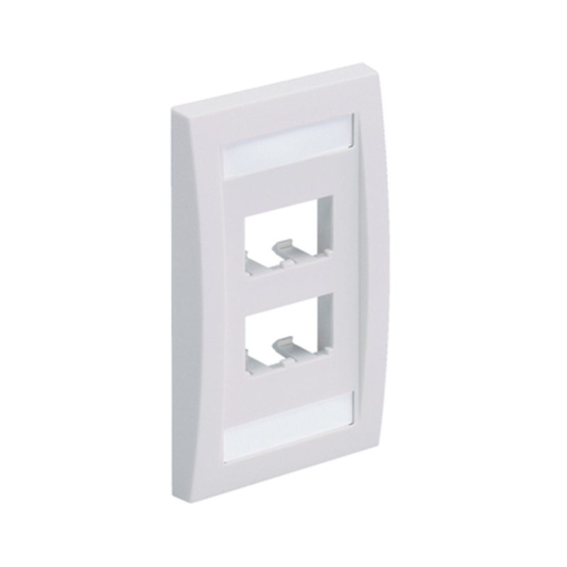 Mini-Com Faceplate 1-Gang 4-Port Off White By Panduit CFPE4IWY