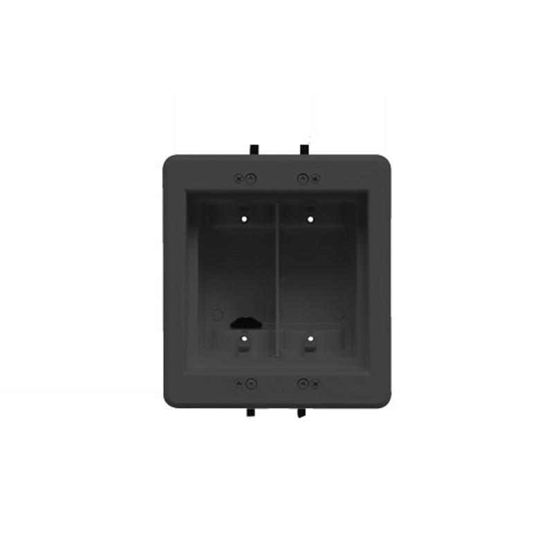 Recessed Box 2-Gang Horizontal/Vertial Mount Black Non-Metallic By Arlington DVFR2BL