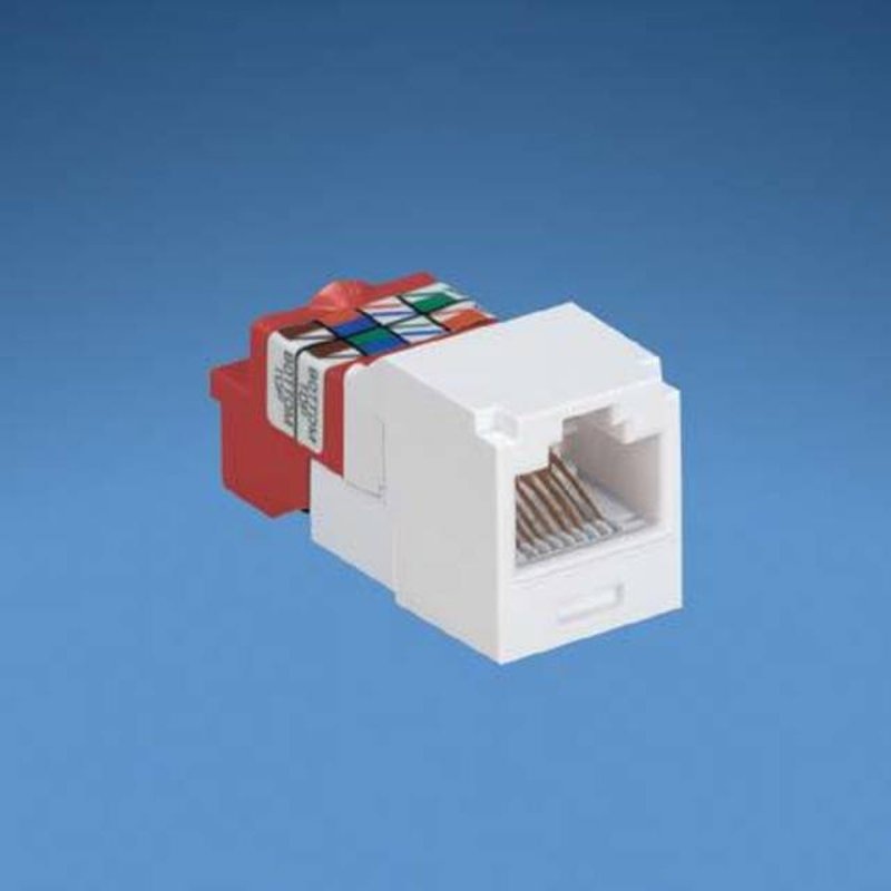 Snap-In Connector Cat 5e+ Mini-Com TX5e UTP White By Panduit CJ5E88TGIW