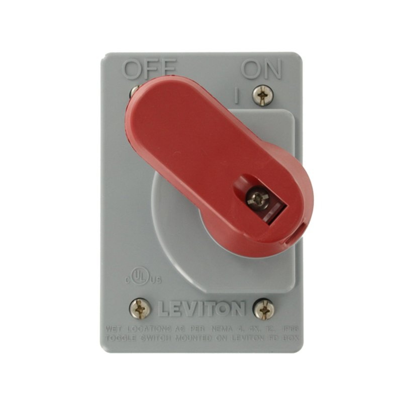 Weatherproof Cover 1 Gang Toggle Type IP66 Vertical Mount Non-Metallic By Leviton COVER-GS