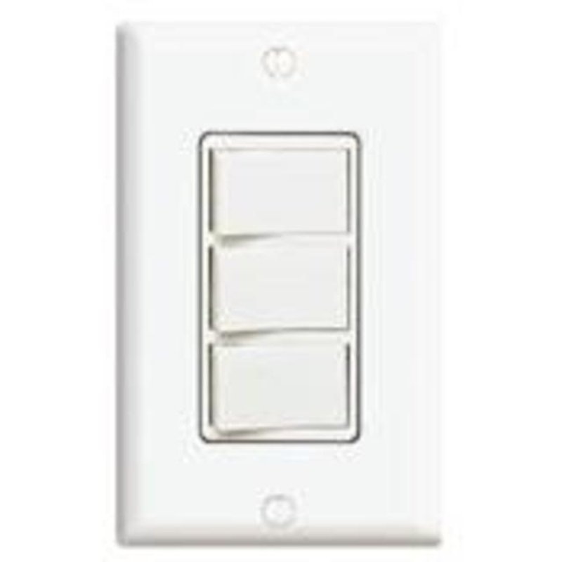 15A 120V Decora Three Comb. Switch White By Leviton 1755-2W