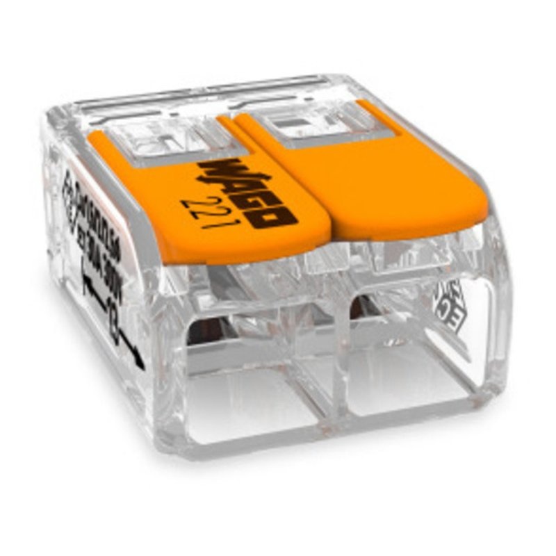 221 Series 2 Connector 10 AWG w/ Levers Order of 1 = Box of 50 Connectors By Wago 221-612/K194-4045