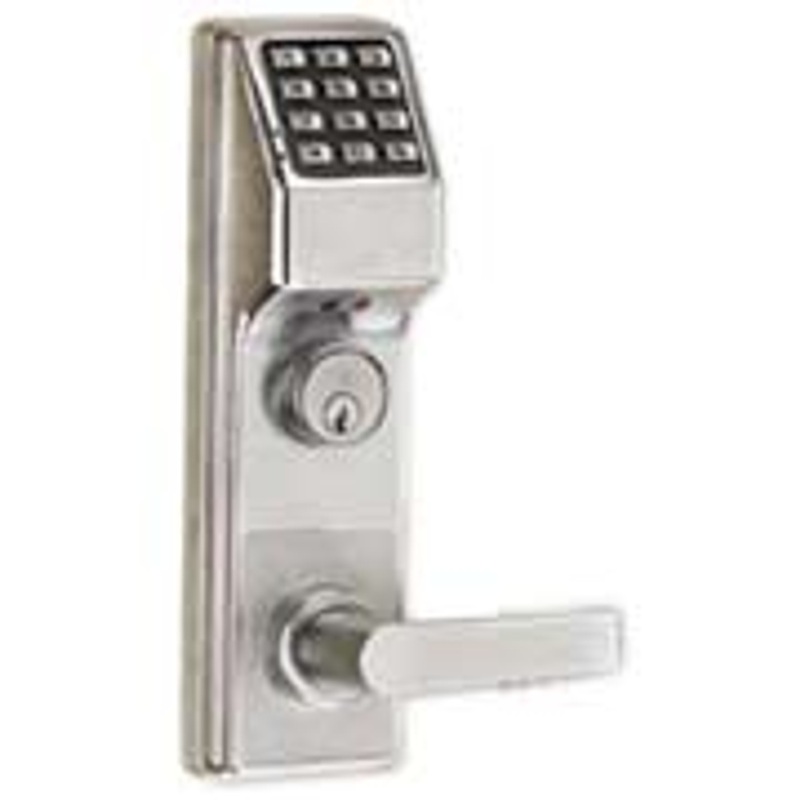 Alarm Lock ETDLR1G-26DC50 Trilogy Exit Trim Corbin Standard Rim Cylinder Regal Lever Keypad Only in Satin Chrome – KAL DOOR HARDWARE