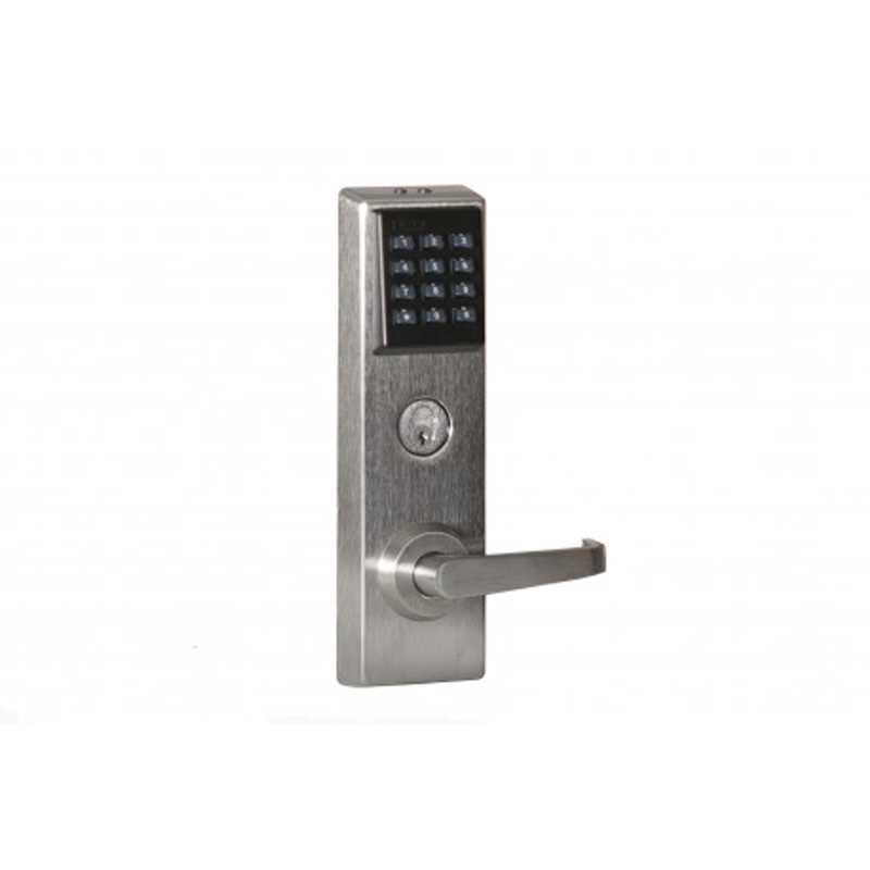BEST EXZ7EV15KP626RHRPH2RD EXZ Keypad EZ Exit Trim 7-Pin Housing; EV Function Contour with Angle Return Key Pad Right Hand Reverse Precision Hardware 2000 Series Surface and Concealed Vertical Rods Satin Chrome