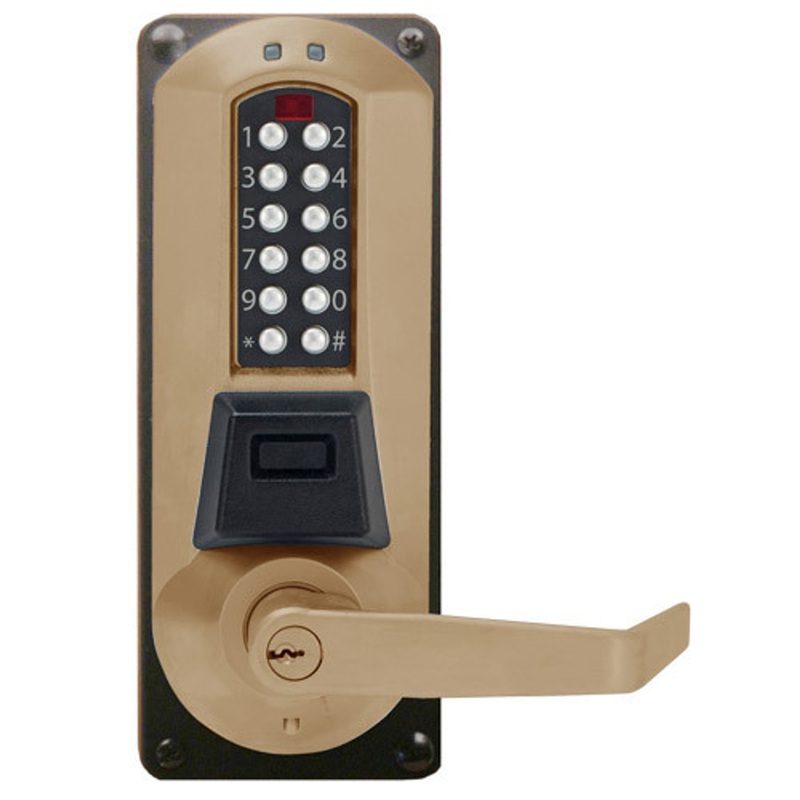 Dormakaba Eplex E5710BWL-744-41 Pushbutton Exit Trim Lever Dual Credential Lock and Best Core Override in Dark Bronze with Brass Accents – KAL DOOR HARDWARE