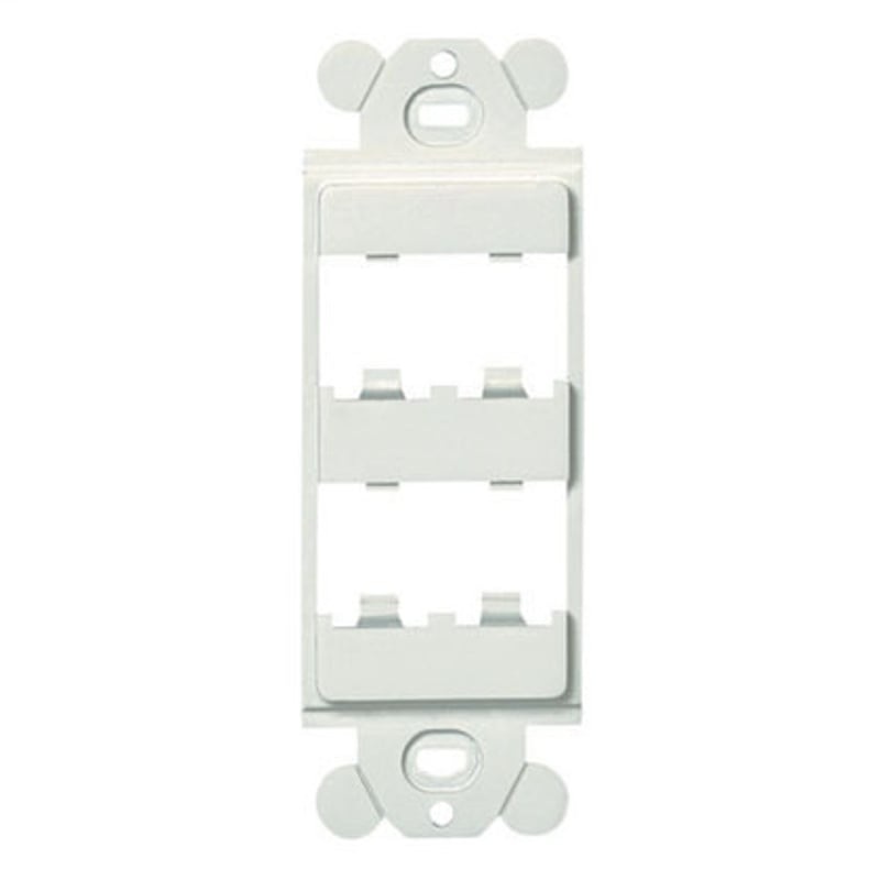 Mini Com Rectangular Adapter 4-Port White By Panduit CFG4WH