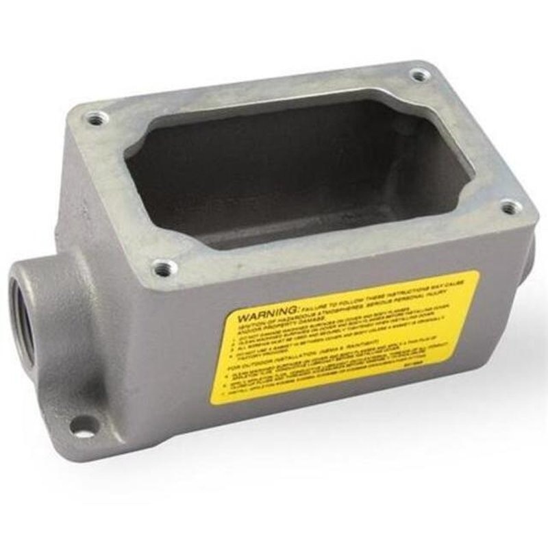 Mounting BodyEFD Type 3/4 Hubs 1-Gang Feed-Thru Aluminum By Appleton EFDC175ANLQ