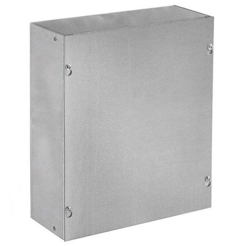 NEMA 1 Screw Cover Enclosure Powder Coated Steel without Knockouts 18 x 18 x 4 By nVent Hoffman ASE18X18X4NK