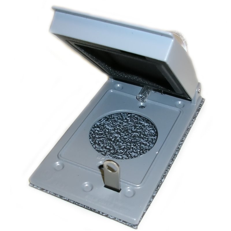 Weatherproof Cover with Lock Hasp 1 Gang Single Receptacle Type Vertical Mount By Mulberry Metal 30531