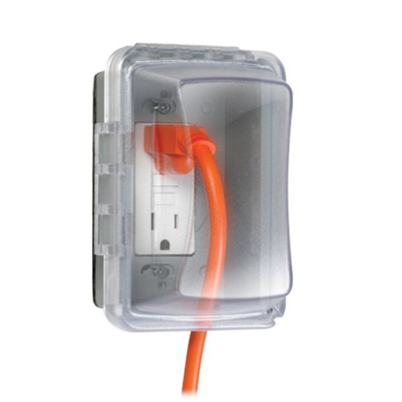 Weatherproof-In-Use Cover 1-Gang Universal Horizontal/Vertical Polycorbonate Clear By Hubbell-TayMac MM510C