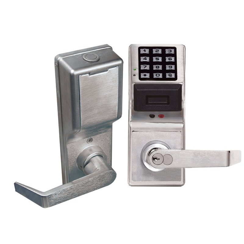 Alarm Lock Trilogy cylindrical w/privacy PDL4100IC Interchangeable core (less core) Prox + Pin code – KAL DOOR HARDWARE
