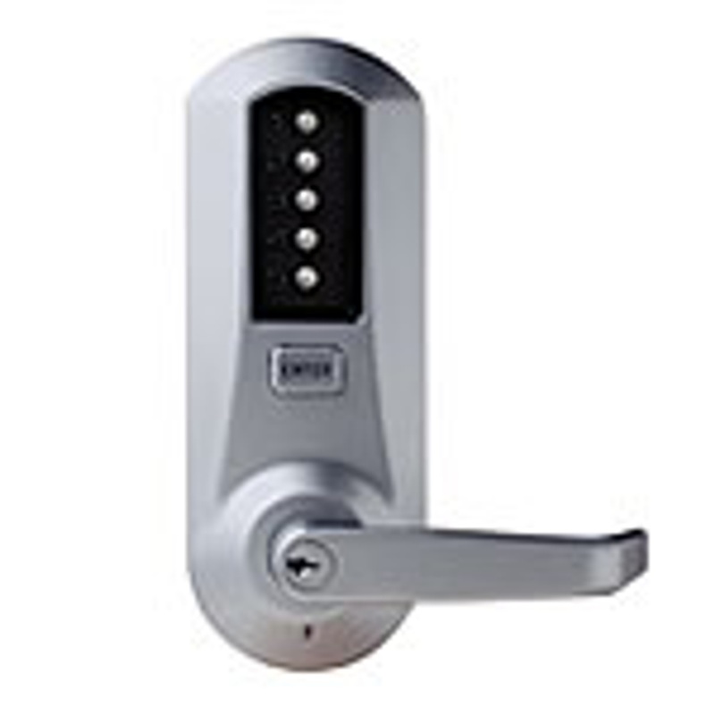 Kaba Simplex 5000 Series Model # 5010XK Pushbutton Lock used with exit device; Standard KABA LORI Key override included – KAL DOOR HARDWARE