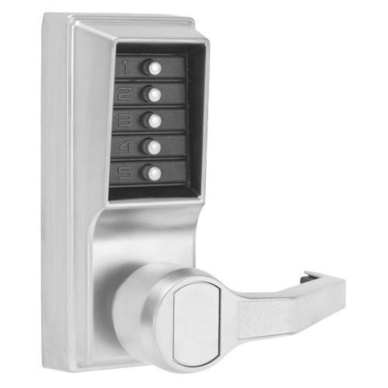 Simplex LL1012-26D-41 Pushbutton Lever Lock with no Key Override in Satin Chrome – KAL DOOR HARDWARE