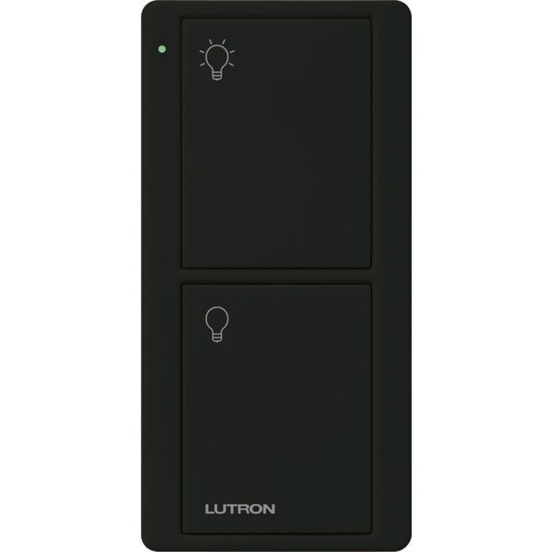 Wireless Remote Control 2 Button Icon Pico Black By Lutron PJ2-2B-GBL-L01