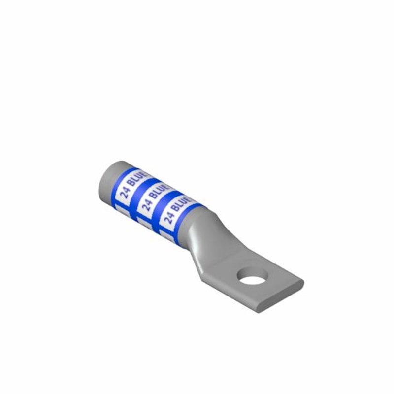 Copper Compression Lug 400 MCM 1-Hole Stud Long Barrel By Thomas & Betts 54916BE