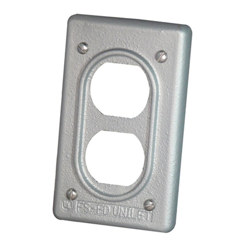 Duplex Receptacle Cover 1-Gang Malleable Iron By Appleton FSK1DRC