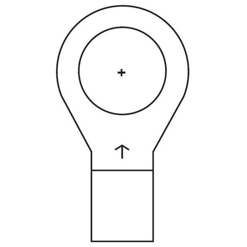 Ring Tongues Non-Insulated WR: 8 Stud Size: 3/8 By 3M M8-38RX