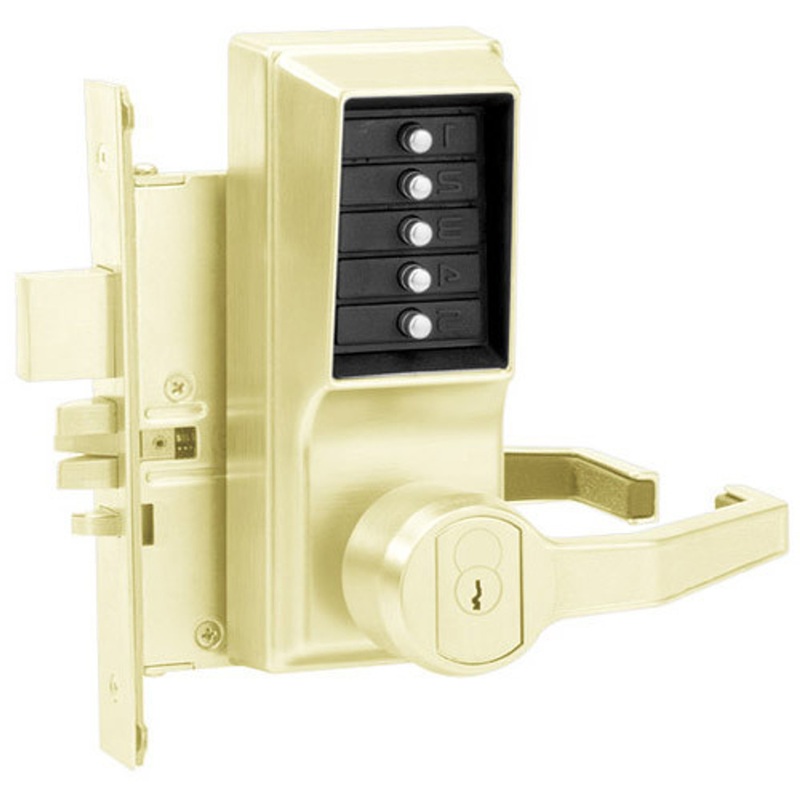 Simplex R8146C-05-41 Pushbutton Mortise Lock with Lever Corbin Core override in Antique Brass – KAL DOOR HARDWARE