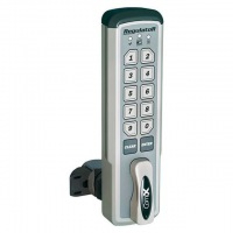 CompX RegulatoR Electronic Push Button Cabinet Lock Self-Locking or Manual Locking. – KAL DOOR HARDWARE