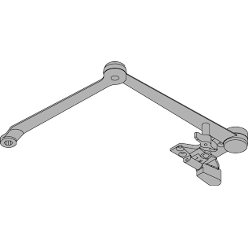 Cush Arm Door Closer Delayed Action Aluminum Painted