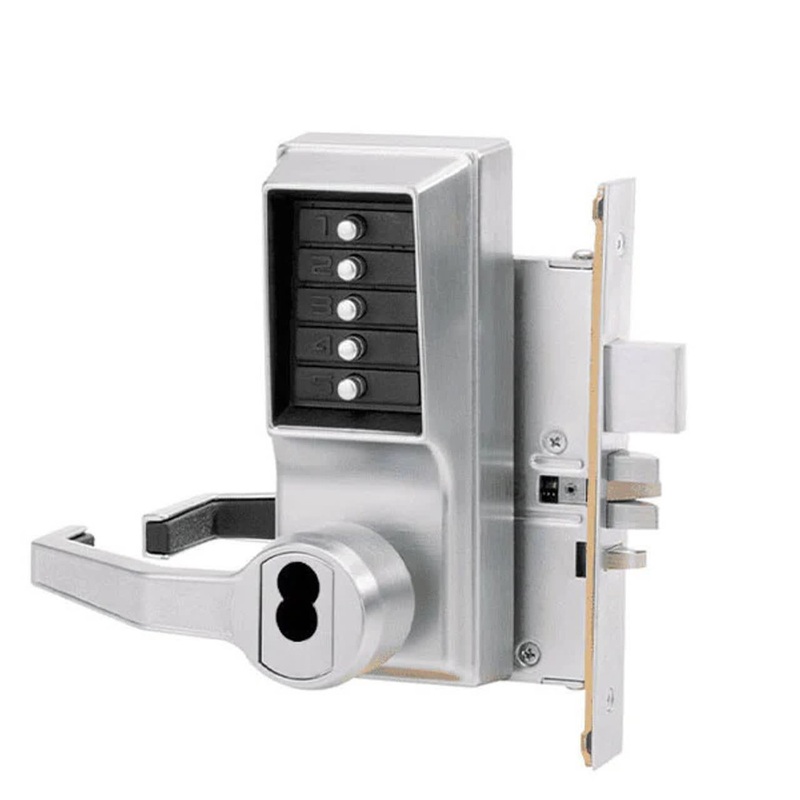 Dormakaba L8148R-26D-41 Pushbutton Mortise Lock with Lever Sargent Core override in Satin Chrome – KAL DOOR HARDWARE