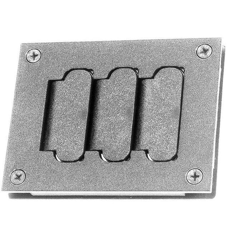 Floor Box Cover 1-Gang (3) Flip Lids Non-Metallic By Wiremold 829PFL-BLK