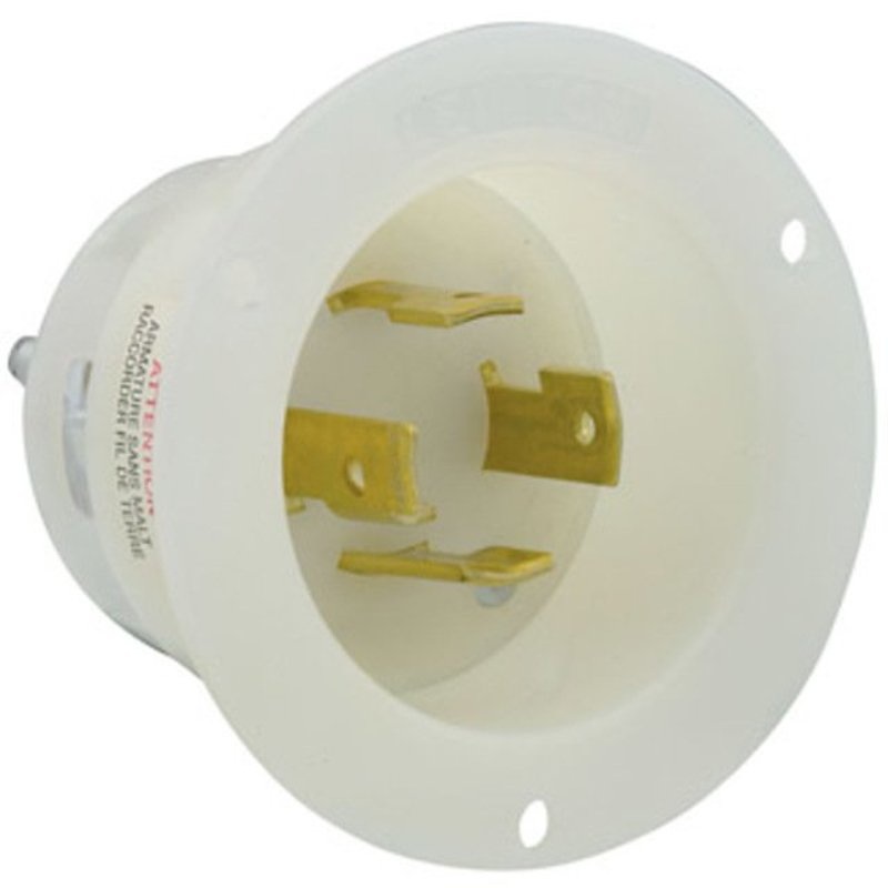 Locking Flanged Inlet 30A 3PH 480V 3P4W By Leviton 2735