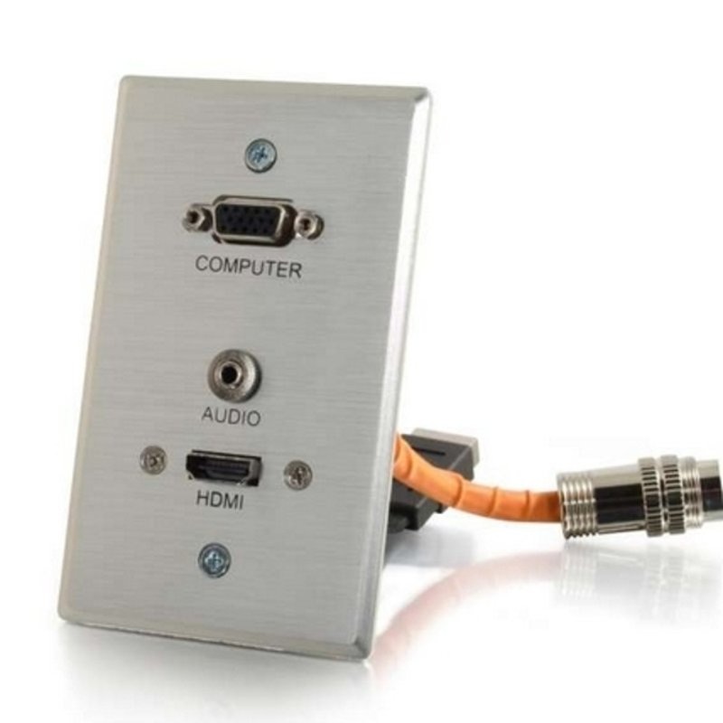 Rapid Run Double Gang Combination Wallplate By Quiktron 60145