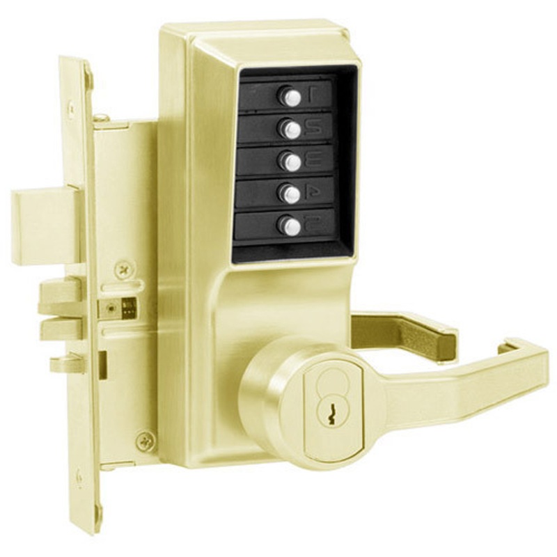 Simplex RR8148B-03-41 Pushbutton Mortise Lock with Lever Best Core override in Bright Brass – KAL DOOR HARDWARE