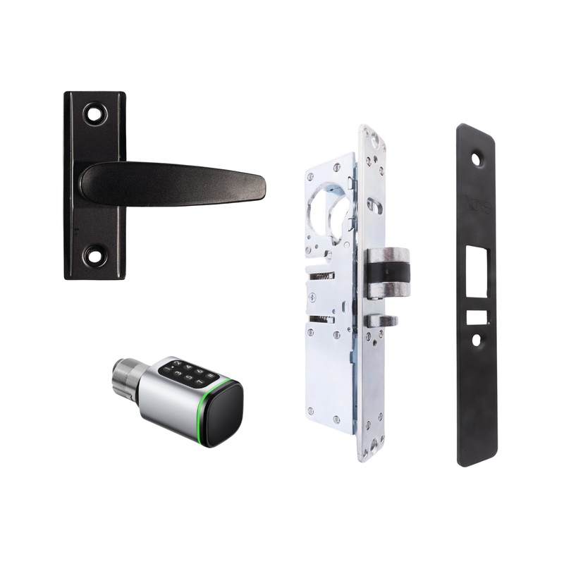 Smart WiFi Storefront Mortise Hook Bolt Lock Kit in Bronze