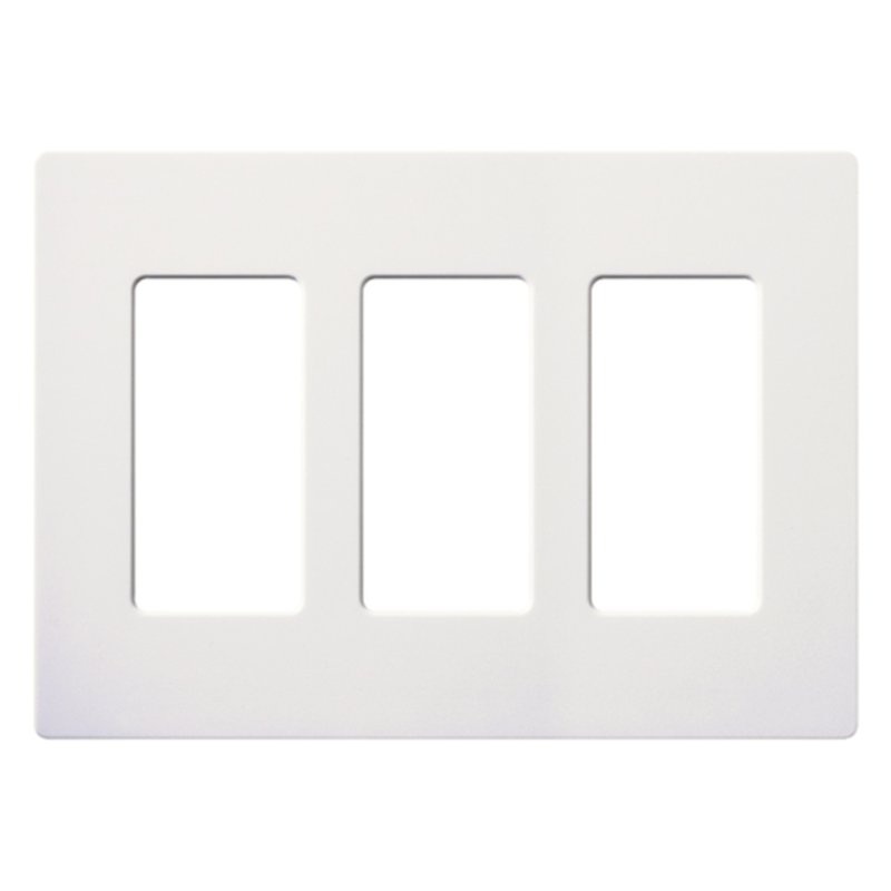 Wallplate Satin Color 3-Gang  By Lutron SC-3-SW